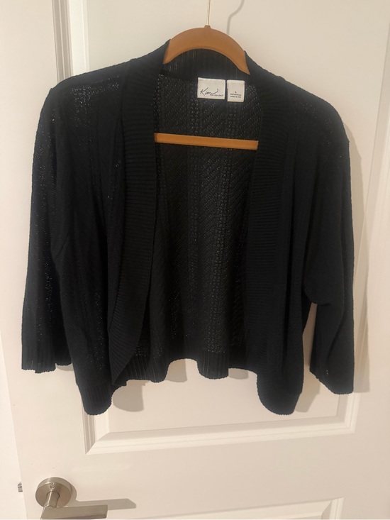 Kim Rogers Sweaters - Kim Rogers Black Open-Front Women's Bolero Cardigan